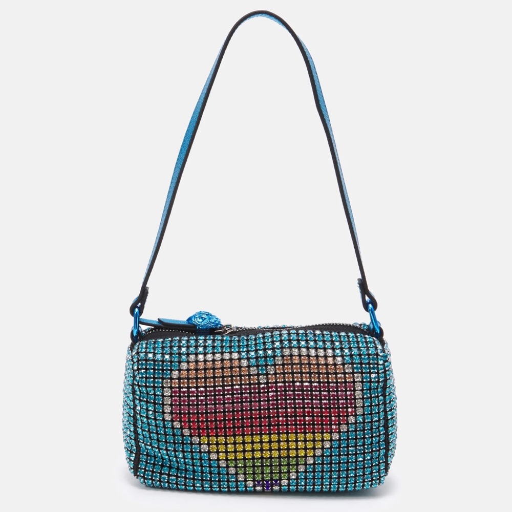 NWT Kurt Geiger London Party Pochette Purse - Blue Rainbow